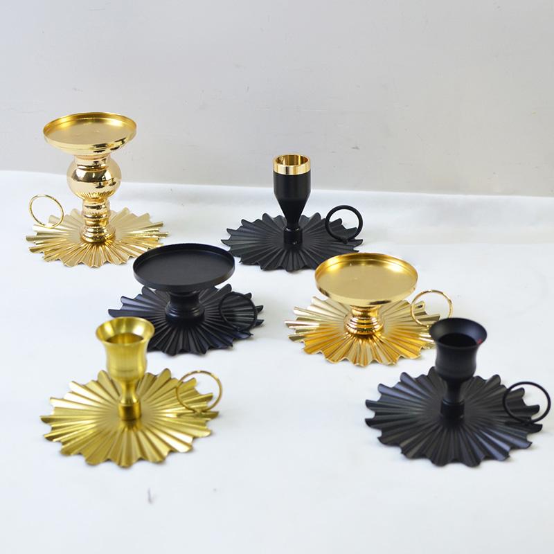 1шт подставка для свечи черный железный домашний декор металлический столб подсвечник подсвечник настольный литой декор конический подсвечник свадьба