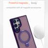 Магнитный чехол для Samsung Galaxy S24 Ultra с подставкой, задняя крышка для телефона из ТПУ+ПК