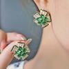 Новые трехмерные цветочные серьги с бриллиантами, популярные серьги, высококачественные серьги, серьги в стиле ретро