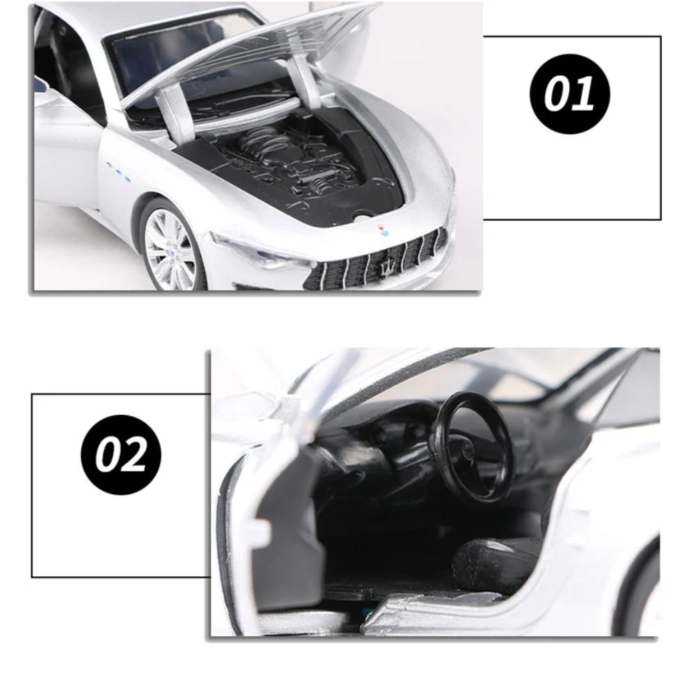 1/32 Maserati Alfieri Concept Car Alloy Sports Car Model Diecasts Metal Car Toys Vehicles Sound Light Simulation Kids Gift