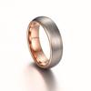 [Rockyu] аксессуары вольфрамовое кольцо розовое золото мужское кольцо Популярность простой Матовая отделка