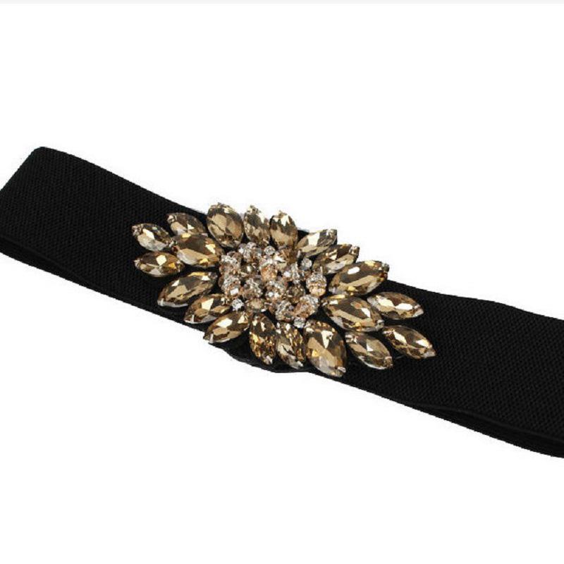 Популярный женский ремень с широкой талией, эластичный, модный, с кристаллами, женский ремень с блестящей пряжкой и бриллиантами, ремни для женщин, ремень LB2319