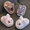 Anti Slip Winter Slippers Big Eyed Rabbit Warm Shoes Cute Cotton Slippers  Boys