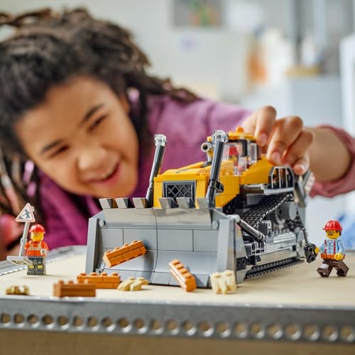 Игровой набор LEGO City Бульдозер 60466 Желтый Строительный Транспорт Блоки для Мальчиков и Девочек Возраст 8-10 Дети Школа Минифигурка