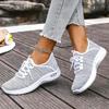 Fashion Spring Autumn Thick Sole Sneakers Women 2025 New Soft Sole Breathable Casual Shoes Woman Comfort Non Slip Knit Sport Sneaker 42