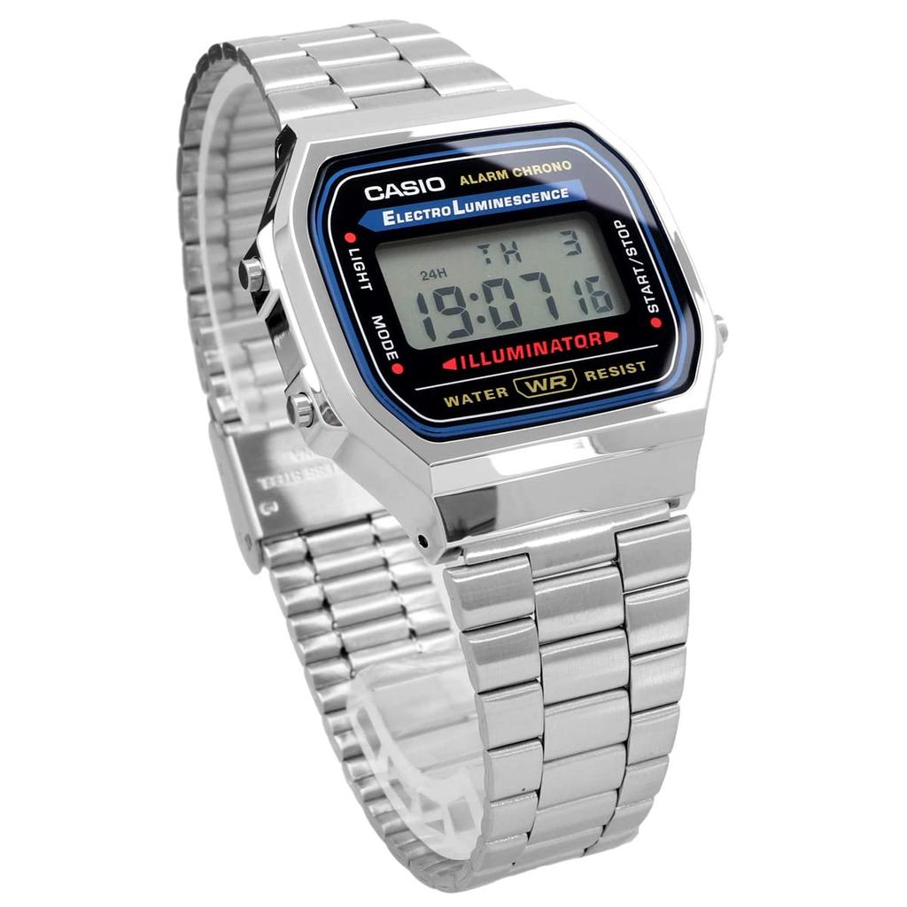 Casio Цифровые наручные часы, международная модель, стандартные, A168WA-1W, Мужские, Женские
