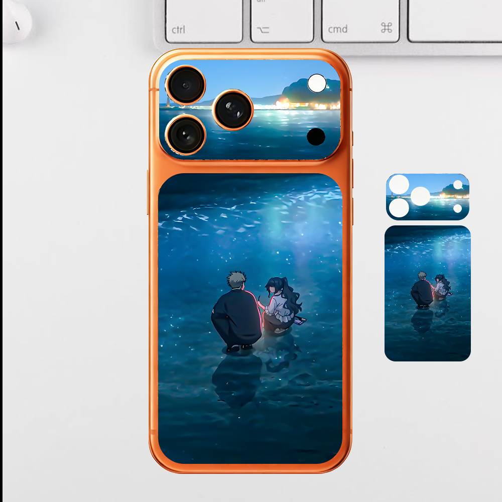 Аниме W-Вагури R-Ринтаро Для IPhone 17 Pro ProMax Полная Задняя Крышка Наклейка Обёртка Плёнка Защитная Наклейка на Заднюю Панель