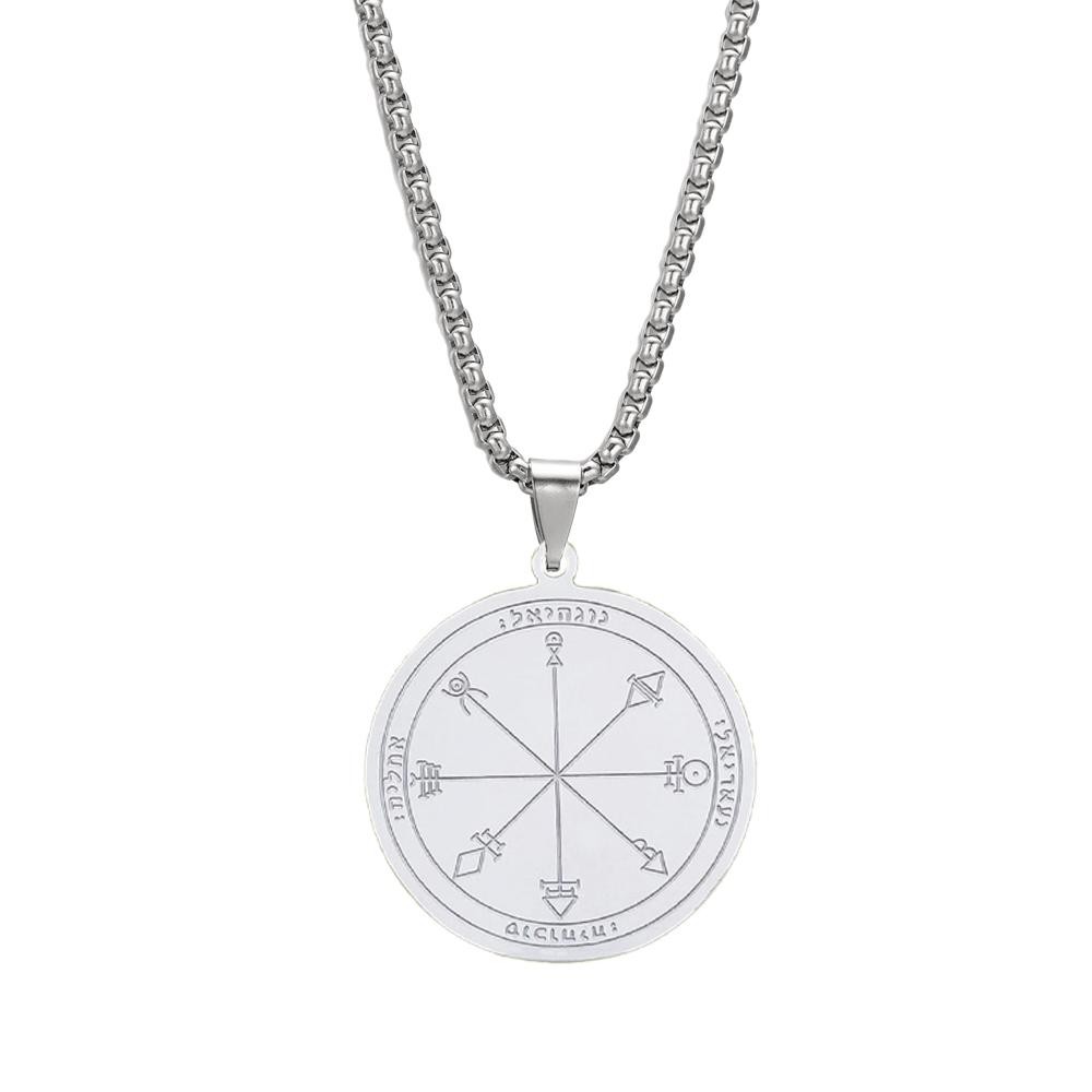 Talisman of Protection Good Luck Wealth Seal of Solomon Stainless Steel Necklaces Pendants Women Men Jewelry