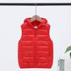 Детский жилет из хлопка и пуха, осенне-зимний, средний и большой, для мальчиков и девочек, с капюшоном
