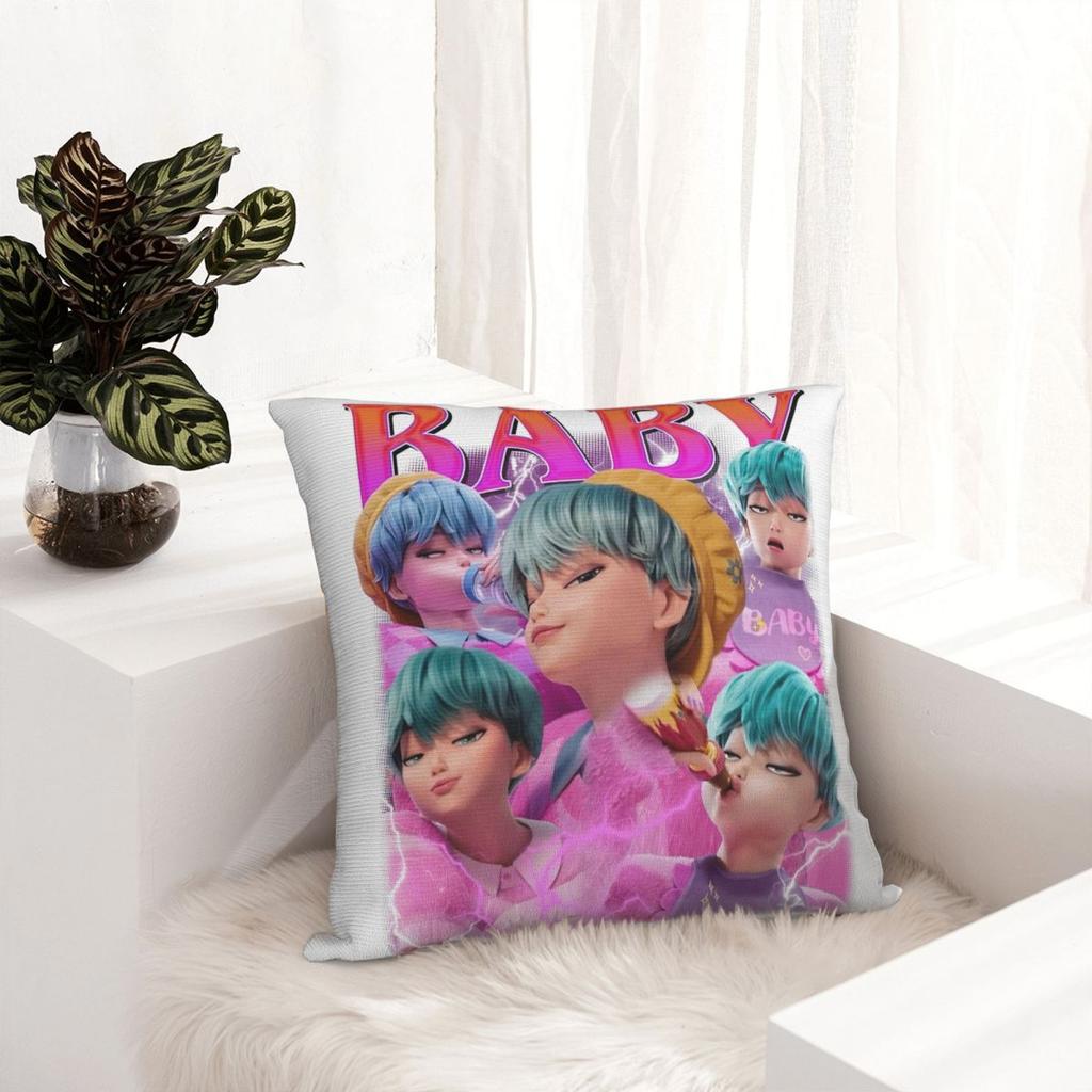 KPop Demon Hunters Saja Boys Pillowcase Soft Polyester Cushion Cover Decorations Throw Pillow Case Cover Home Wholesale 40X40cm