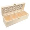 Wooden Tea Box Japanese Style 4 Compartments 30 X 10 X 10 Cm