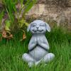 New Garden Ornaments Meditate Dog Buddha Meditation Dog Statue Yoga Dog Prayer Zen Buddha Statue Dog