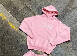 2024 new CORTEIZ pink sweater Korean autumn and winter new European and American tide street sweater set