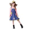 Halloween Parent-Child Dress Plaid Girl Strap Skirt Wizard of Oz Scarecrow Performance Dress