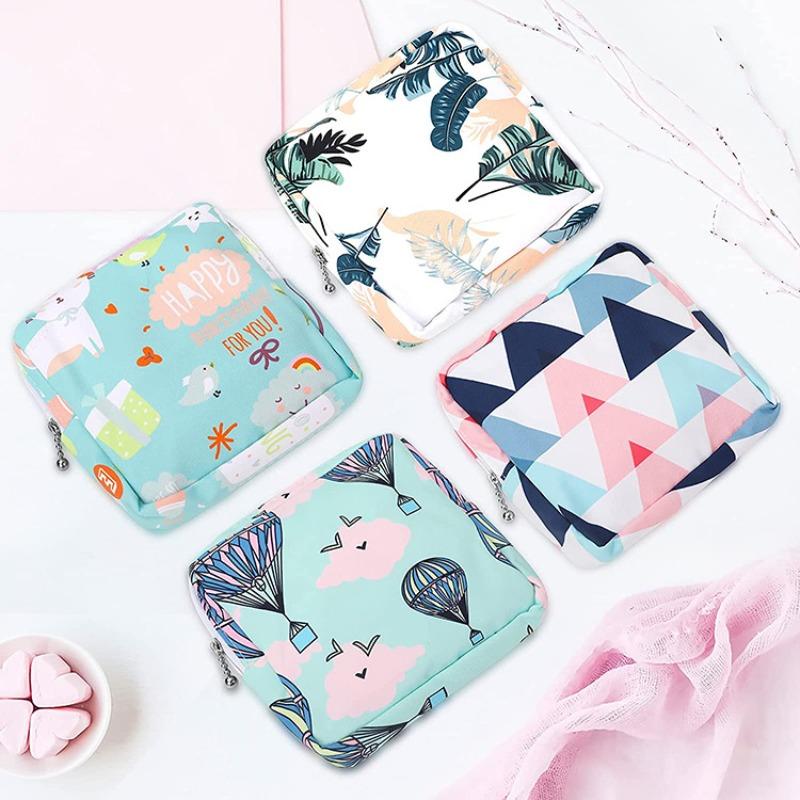 1pc Sanitary Napkin Storage Bag Portable Cosmetic Lipstick Storage Bag Travel Earphone Coin Organizer Pouch Bags Cute Girl Bag