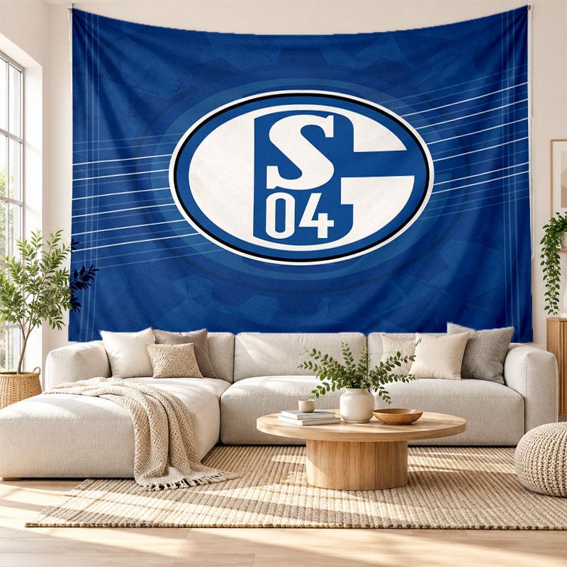 Schalke 04 Wall Tapestry, Soft Fabric Wall Hanging, Decorative Backdrop For Bedroom Home Wall Art
