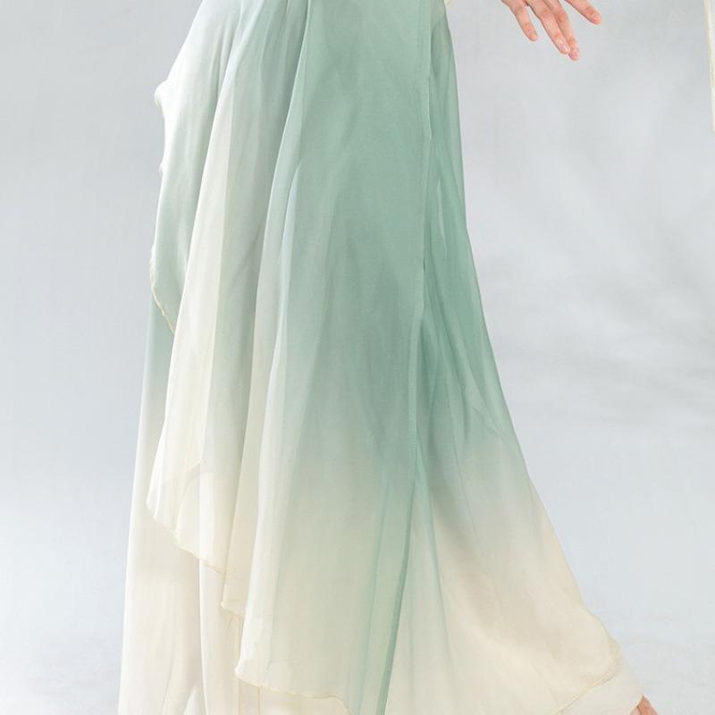 Элегантное платье из марли для китайского классического танца - Приталенный костюм для выступления в сказочном стиле