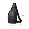 Cevins Body Кроссбоди Нагрудная Сумка Мессенджер ПУ Большая с Отверстием для Наушников Черная Мужская Одноплечевая Сумка, Сумка, Сумка, Сумка, Кожа, Вместимость, Легкая, Отверстие,
