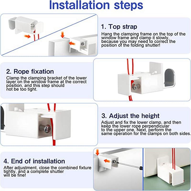 4 шт. плиссированные кронштейны для жалюзи, кронштейны для оконных поручней, жалюзи, жалюзи для крючков для штор, крепление на штанге, магнитный держатель Mini