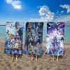 Genshin Impact Песня Вечного Неба Большие Микрофибровые Пляжные Полотенца Быстросохнущее Полотенце Песчаные Пляжные Полотенца Полотенце для Бассейна для Путешествий Плавание