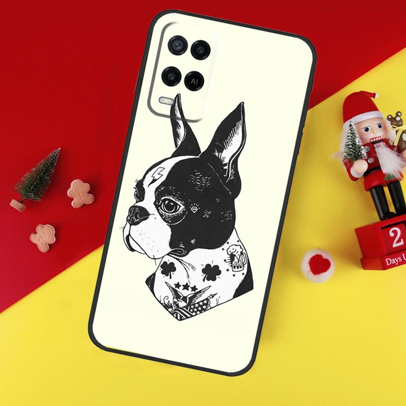 Чехол для собаки Бостон-терьер для Oppo A5 A6 Pro A15 A57 A17 A54 A74 A94 A76 A16 A96 A40 A60 A80 A18 A38 A58 A78 A98