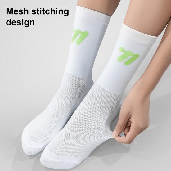 1 пара светоотражающих велоносков, дышащих, влагоотводящих, для мужчин и женщин, для походов, скалолазания, ночной езды, бега, светящиеся спортивные носки