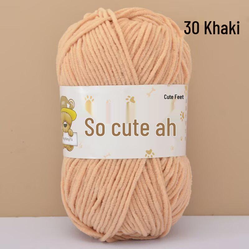 Пряжа для вязания крючком из микрофибры (chenille) - средней толщины, ручной вязки, для поделок своими руками и кукол