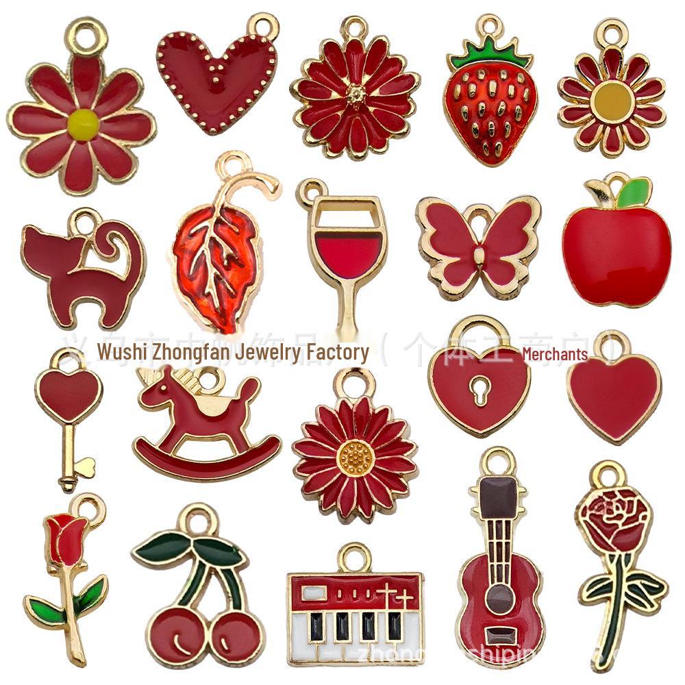 Набор украшений из синего сплава «Смешанная капля масла»: Браслет, серьги, брелок-подвеска своими руками - русалка, морская звезда, цветочные узоры