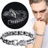 Vintage Mens Hip Hop Punk Head Dragon Lin Bracelet Retro Exaggerated Dragon Bracelet Jewelry Men's Accessories Gifts