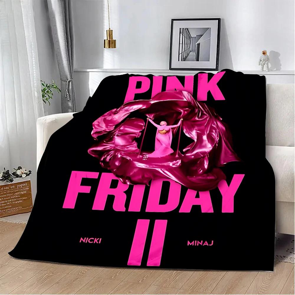 Новое одеяло с принтом Nicki Minaj Rapper Pink Friday 2 Пледы для пикника Теплое одеяло Мягкое и удобное для дома, путешествий, подарок на день рождения