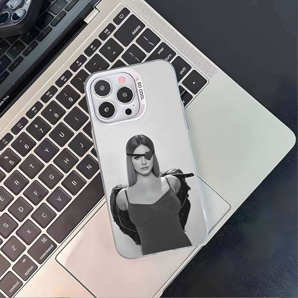 Чехол для телефона с изображением певицы Л-Лана Дель Рей Для iPhone 16,15,14,13,12,11,Pro,XS,Max,Plus,Mini,SE4,E Белый Матовый Ударопрочный Чехол