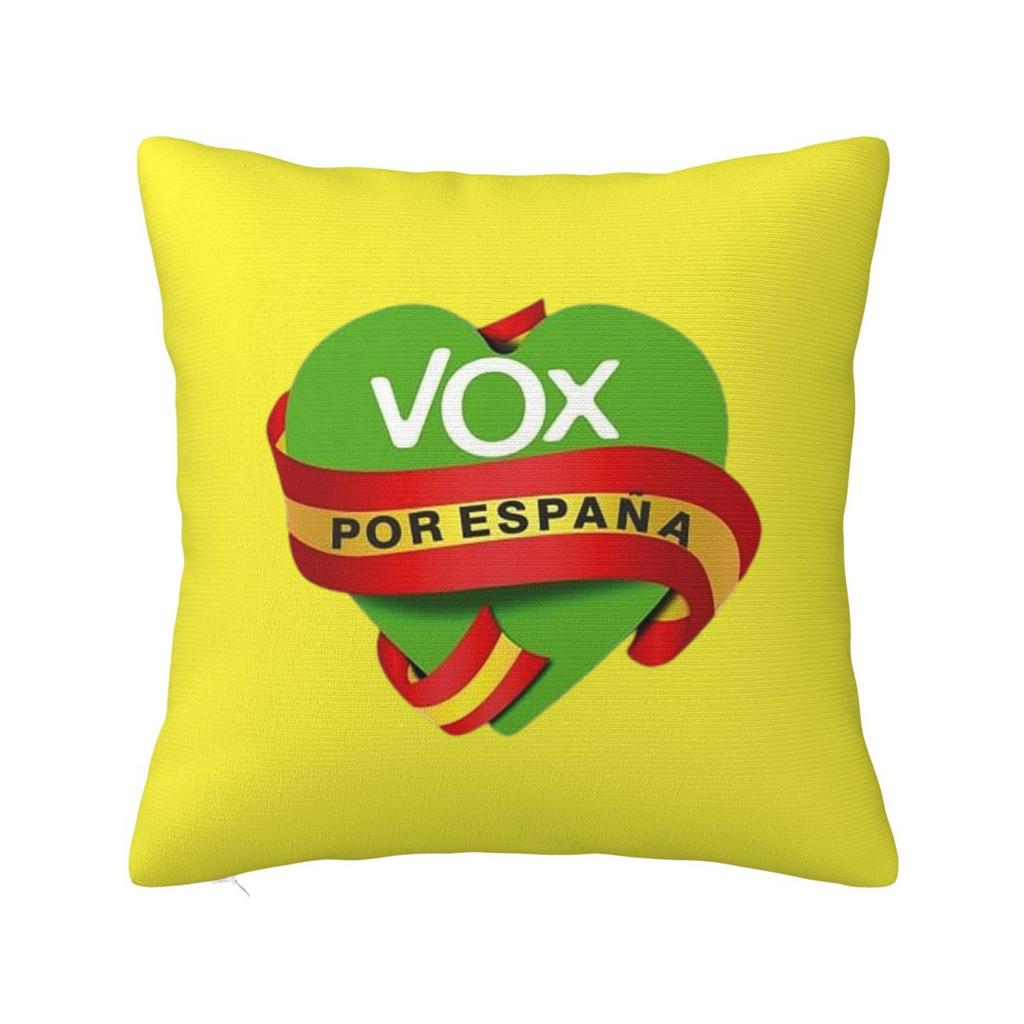 Espana Vox Logo Spain Political Party Spanish Square Pillowcase Cushion Cover Pillow Case Throw Pillow Cover for Home Bedroom
