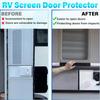 RV Screen Door Handle Grab Bar, RV Screen Door Protector, Push Bar For RV Screen Door, Adjustable From 21-5/8 To 28-5/8 Inch RV Screen Door Closer,