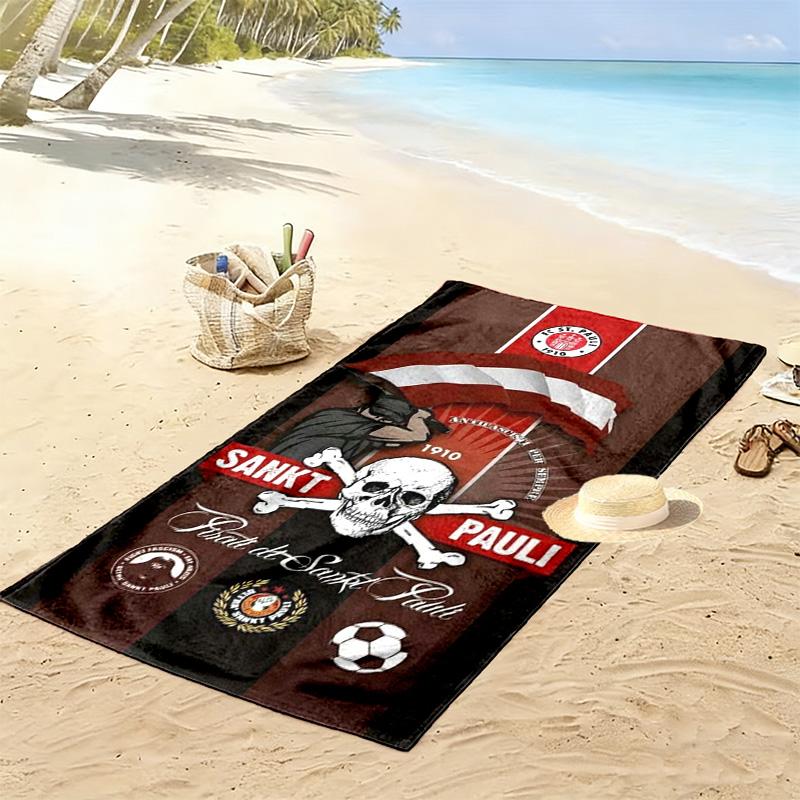 Улица. Пляжное полотенце Pauli FC Print, Большое мягкое быстросохнущее полотенце для пляжа, кемпинга, плавания