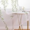 2 Panels Willow Leaf Window Curtain Voile Tulle Room Salix Leaf Sheer Vine Curtain Voile Panel Drapes Curtain Sheer Green Leaf Curtain for Living Room