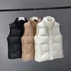 Stand-collar Vest for Women In Winter New Korean Style Loose and Versatile Vest Down Cotton Horse Clip Vest Jacket