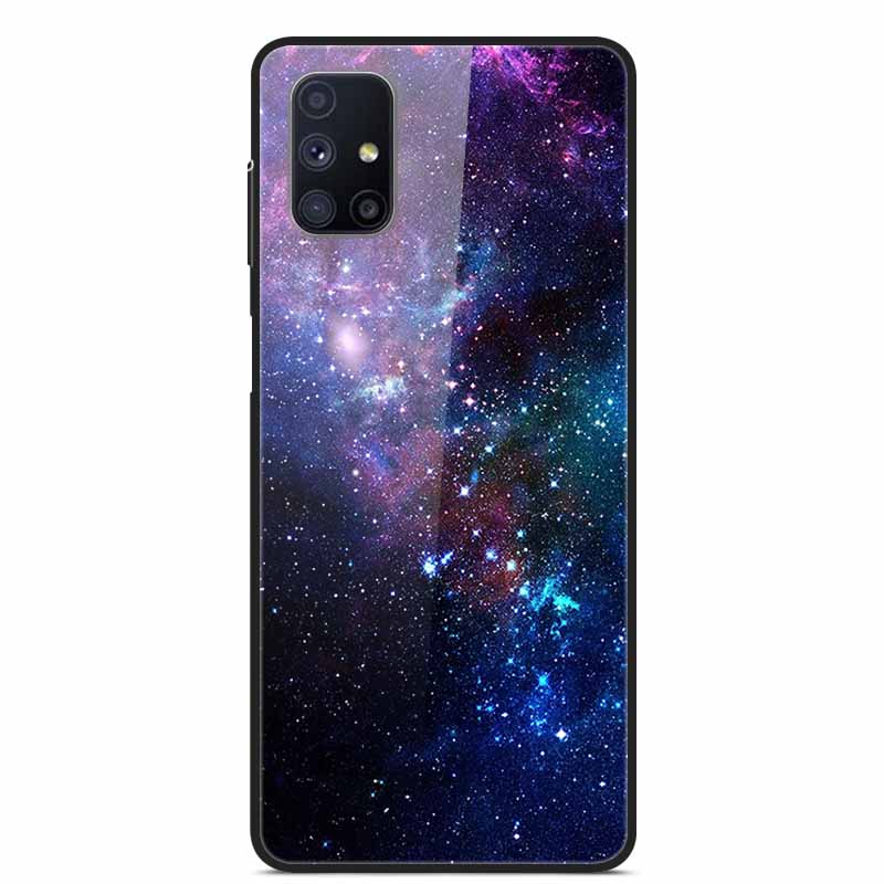 Стеклянная задняя крышка для Samsung Galaxy M51 M31 Чехол Жесткий чехол из закаленного стекла для Samsung A71 A51 Чехол A 51 71 M 51 31 Funda Coque