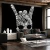 Rock hand sign Hippie music Pattern Home Decor Tapestry, Wall Hanging, Decorative RV Wall Cloth.ZGT0914424