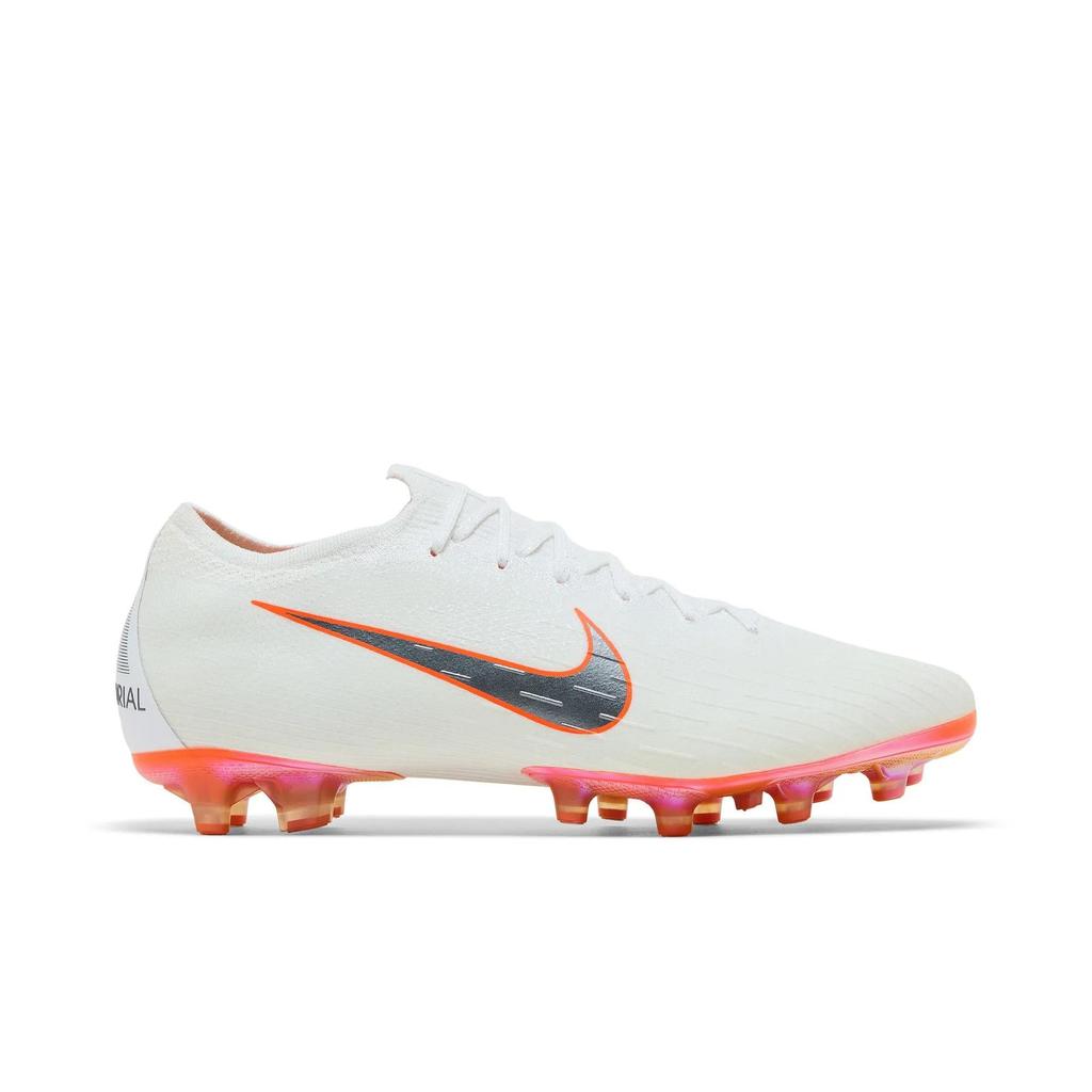 Nike Mercurial Vapor 12 Elite AG Pro 'White Total Orange' (Unisex) White / Metallic Cool Grey / Total Orange Soccer Shoes AH7379 107