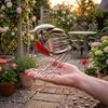 Eco-friendly Scrap Metal Bird Statue Handmade Recycled Bird Ornament  Desk Decor