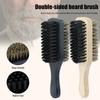 1Pcs Professional Soft Boar Bristle Dual Side Wood Beard Brush Men Mustache Comb Hairdresser Brush