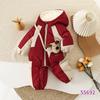 New Autumn & Winter Baby Fleece-Lined Cotton Onesie - Warm, Windproof, Long-Sleeved Romper for Children