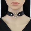 Сексуальные Модные Винтажные Очаровательные Сердцевины Готические Ошейники Ожерелья Украшения Подарок Готические Кожаные Сердца Харадзюку Женские Панк Ошейники Ожерелья