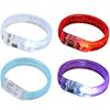 12pcs Light Up Party Bracelets Acrylic LED Wristbands For Kids Adults Concerts Festivals Nighttime Activities Multicolored Glowing Effect