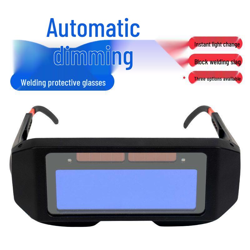 Solar-Powered Auto-Darkening UV Welding Goggles with Anti-Glare Protection for Welders