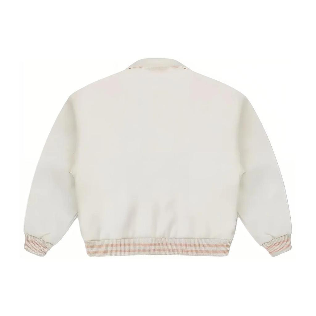 Converse Baseball Jacket Women's Milk White (Unisex) Baseball Jackets 10027242 A02