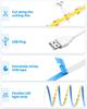 DC 5V LED COB Strip Light USB High Density Linear Lighting 320LED Flexible Tape Lights 1-5m White  Warm White LED String Light
