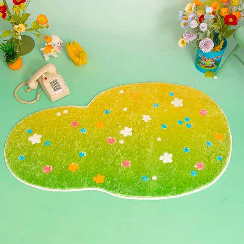 Ковер Прикроватный коврик Коврик для пола в спальне Коврик для ног в форме цветка ландыша Стиль напольного покрытия Длинная полоса Имитация кашемирового ковра