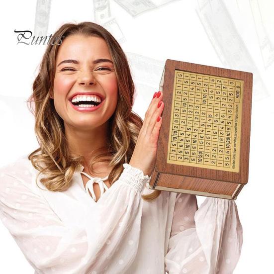 Деревянная копилка с наклейкой-маркером для номера цели, большой емкостью, копилка для монет, контейнер для денег, для детей и взрослых, кейс для решения проблемы экономии денег