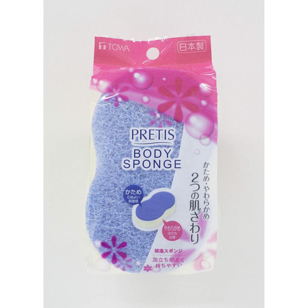 Губка для тела Towa PT - Health Sponge Blue - отшелушивающий аксессуар для ванны